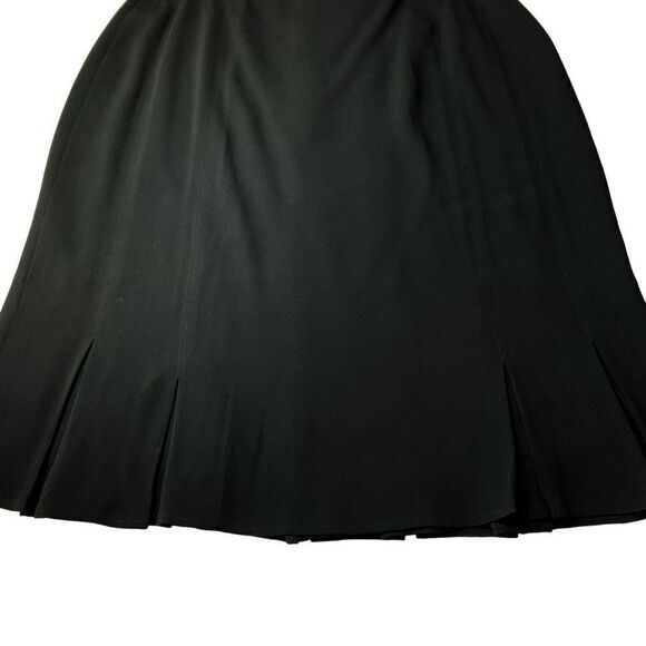 Carlisle Skirt Pleated Tulip Hem Black Back Zipper Clasp Closure Lined Women 14 - Picture 6 of 14